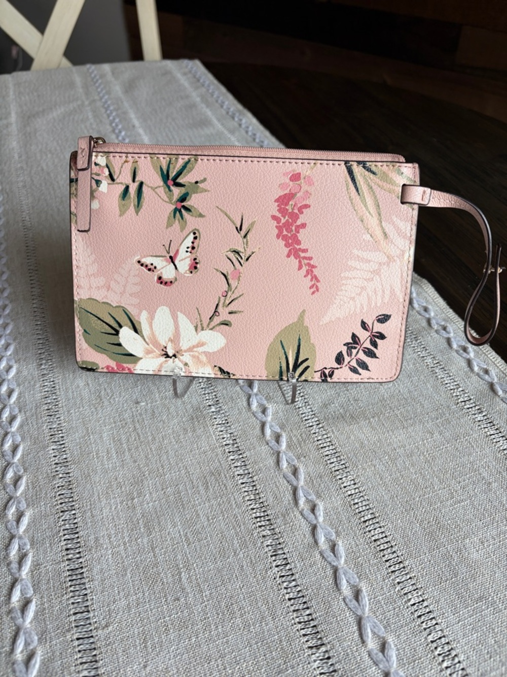 kate spade Pink Floral Butterfly pouch - Picture 2 of 5